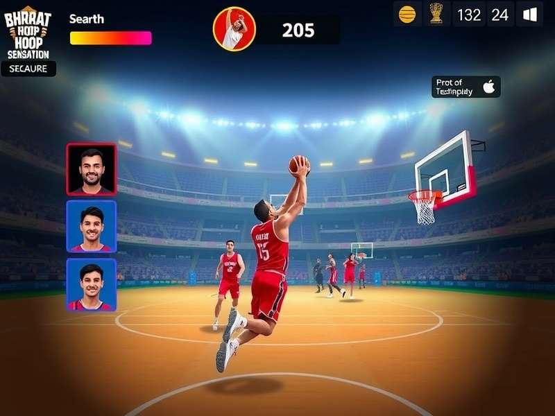 Bharat Hoop Sensation tournament gameplay with Indian stadium